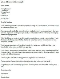 Prison Officer Cover Letter Example Learnist Org