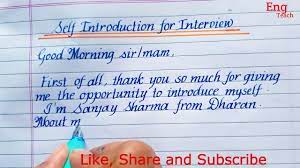 self introduction in english how to