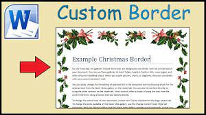 custom border in word