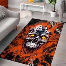 edmonton oilers carpet rug gothic skull