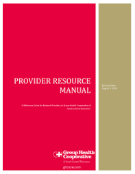 Provider Resource Manual Revised Date