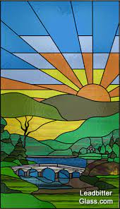 stained glass landscape designs for