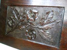 Antique Carved Oak Panel Victorian