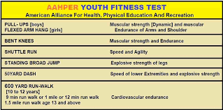 aahper youth fitness test test