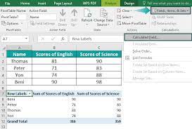 pivot table add column in excel