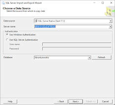 how to export data from sql server to