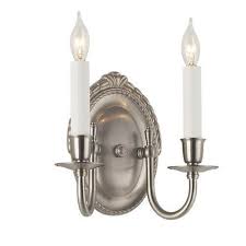 Two Light Curved Arm Sconce With