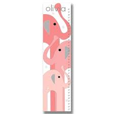 Growth Chart Elephant Growth Chart Pink Elephant Growth Chart Custom Growth Chart Custom Pink Growth Chart Canvas Growth Chart