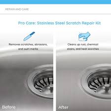 Apply a small amount of the scratch remover compound to a. Unbranded Pro Care Stainless Steel Scratch Repair Kit Ssrk The Home Depot