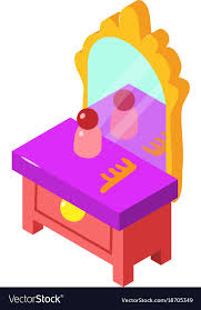 Console Mirror Icon Isometric Style