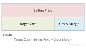 target costing and selling plan