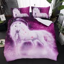Purple Unicorn Duvet Quilt Cover