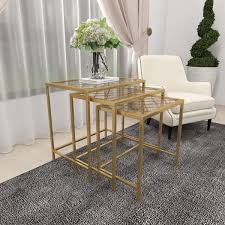 Large Rectangle Glass End Accent Table