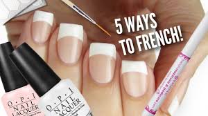 Here is me explaining how to do this nail art design in a steo by step fashion : 5 Ways To Get French Manicure Nails Youtube