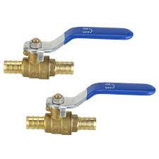 Amazon.com: 1/2 Pex Ball Valve Brass Shut Off Fitting 2 Pack Water Barb  Tubing Drain with Handle : Industrial & Scientific