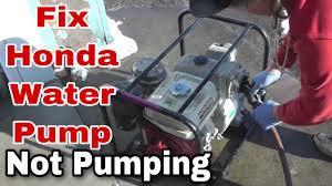 honda water pump that is not pumping