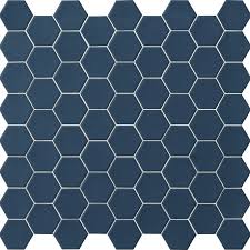 Hexa Aegean Blue Hex Mosaics 12 X 12