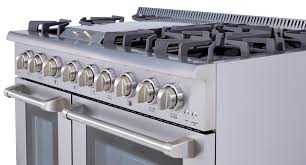 a gas range with electric oven