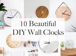 10 beautiful diy wall clocks