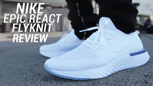 Nike epic react flyknit running trainers gym triple white uk size 10 (eur 45). Nike Epic React Flyknit Review Youtube
