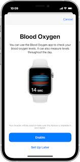 how to use the blood oxygen app on