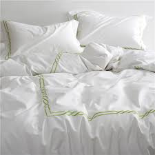 Light Green Embroidered Hotel Bedding
