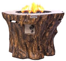 Faux Wood Log Propane Gas Fire Pit