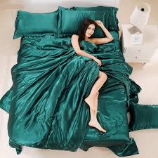 queen size silk bedding sheet set