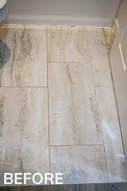 stenciling floor tiles with paint