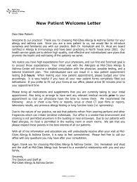 new patient welcome letter template