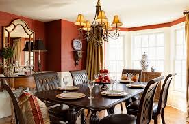 dining room with red panache