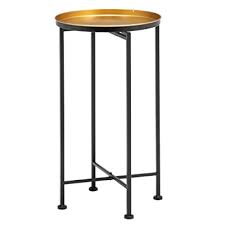 Untitled side table polished nickel plated brass small accent, end or drink tray. Buy Iron Round Side End Table Metal End Table Nightstand Small Tables For Living Room Accent Tables Side Table For Small Spaces A Online In Indonesia B08m5c6q26