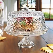 Jual Vicenza Footed Crystal Cake Plate