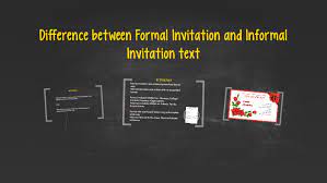 difference between formal invitation