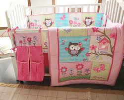 baby girl pink nursery bedding set 8pcs