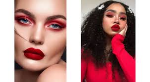 eye makeup for red dress red lips