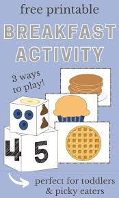 free printable breakfast activity for