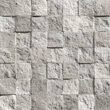 Stone Brick Grey Vinyl Wallpaper