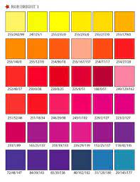 Printable Rgb Color Palette Swatches
