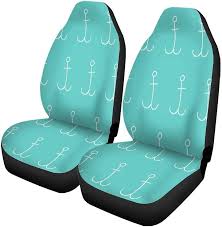 Set Of 2 Car Seat Covers Blue Adventure