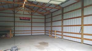 A properly designed pole barn will usually have columns that are placed eight to 10 feet away from each other, rather than the two feet with stud wall systems. Options For Insulating 40x30 Pole Barn The Garage Journal