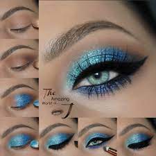 blue makeup tutorial