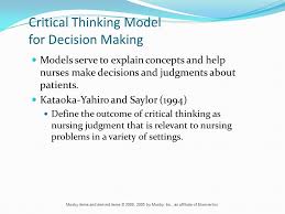 Nursing process SlideShare Critical Thinking Checklist  Great points to keep in mind when evaluating   Analyzing scenarios during
