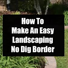 Easy Landscaping No Dig Border
