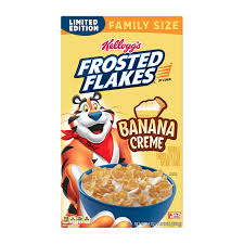 kellogg s frosted flakes breakfast cereal banana crème family size 24 oz