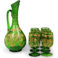 Glass Pitcher And Glasses 7 Piece Hand