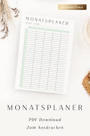 2021 leer und bedruckbarer word kalender. Monatsplaner Zum Ausdrucken Familienplaner Minimal Green Swomolemo Printables