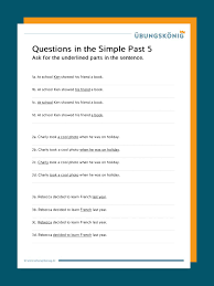 Access to past year exam papers which is searchable via course title. Fragen Im Simple Past