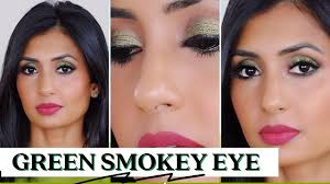green smokey eye makeup for deep set