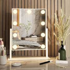 holly wood vanity mirror tabletop